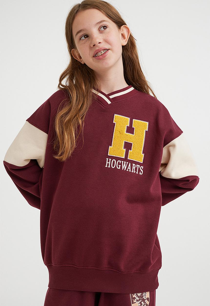 H&M - Oversized sweatshirt - dark red/harry potter