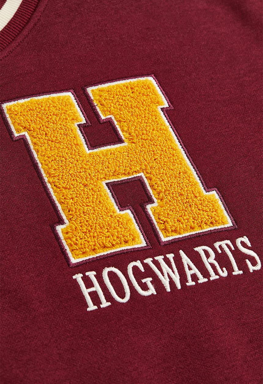 H&M - Oversized sweatshirt - dark red/harry potter