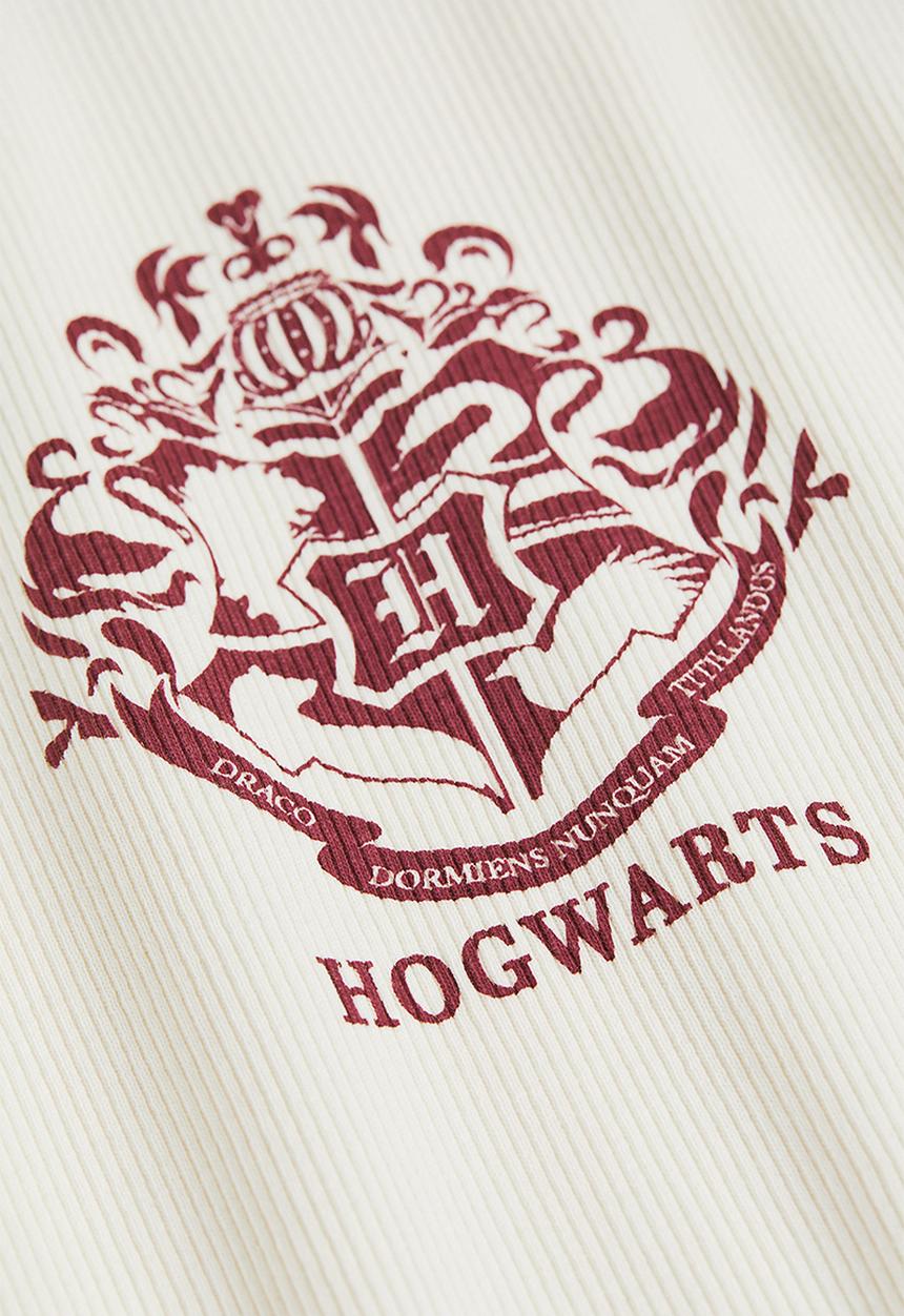 H&M - Printed jersey top - dark red/harry potter