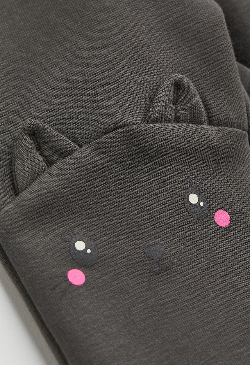H&M - Cotton leggings - dark grey/cat