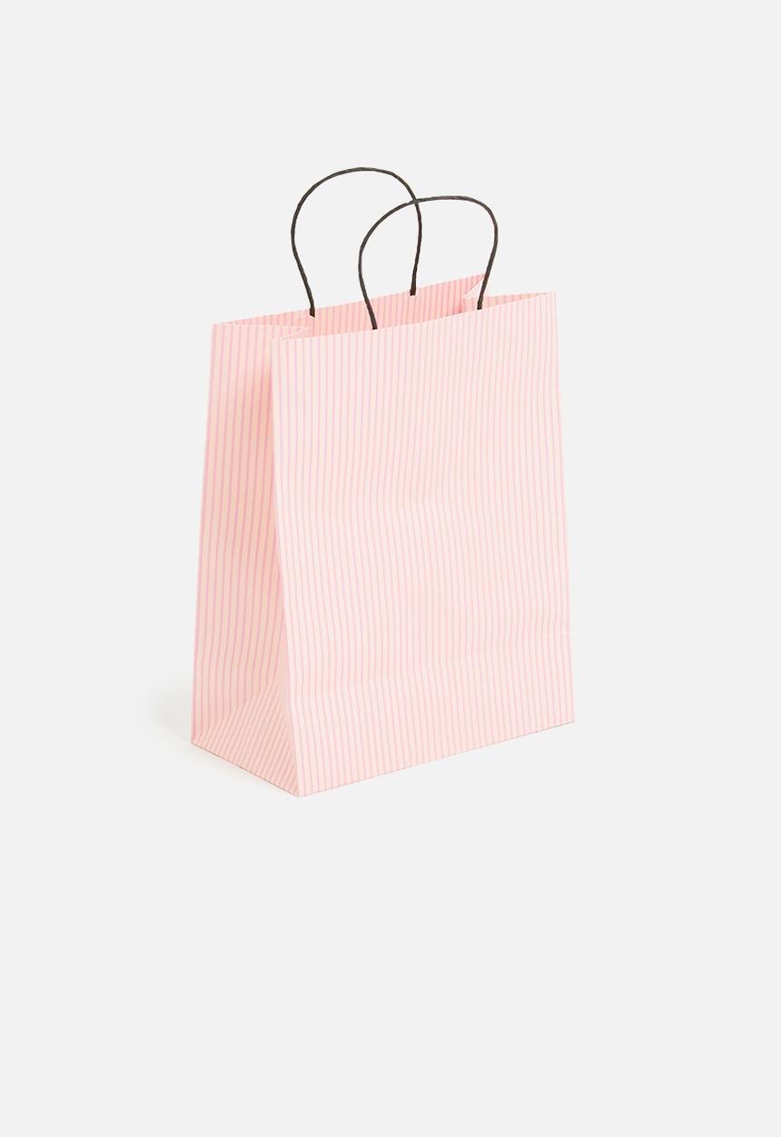 Typo - Get stuffed gift bag - medium & pink parker stripe