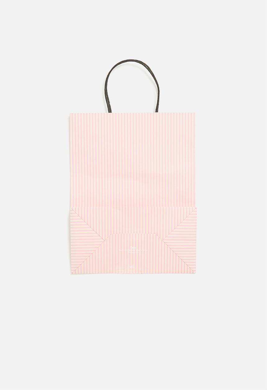 Typo - Get stuffed gift bag - medium & pink parker stripe