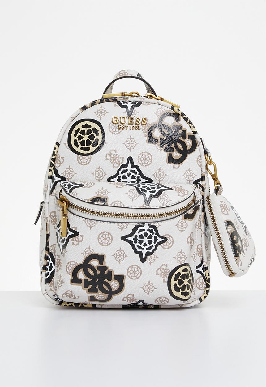 GUESS - House party backpack - cream logo multi