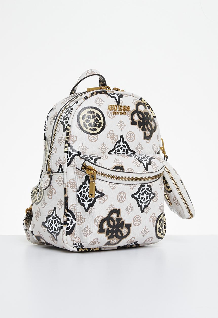 GUESS - House party backpack - cream logo multi