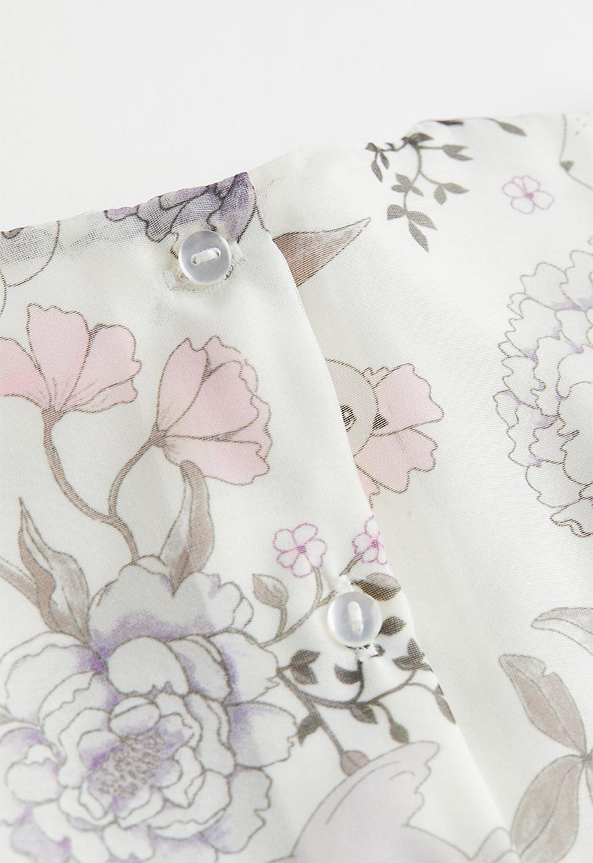 H&M - Dress and accessory - cream/patterned