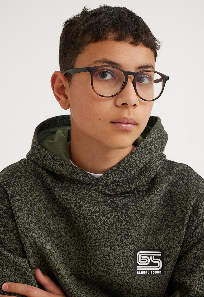 H&M - Hoodie - khaki green/splatter print