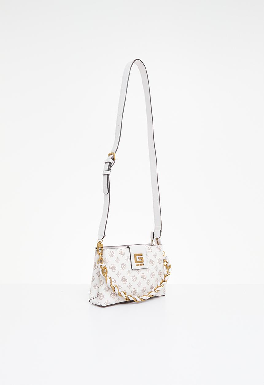 GUESS - Alva double zip crossbody - cream logo