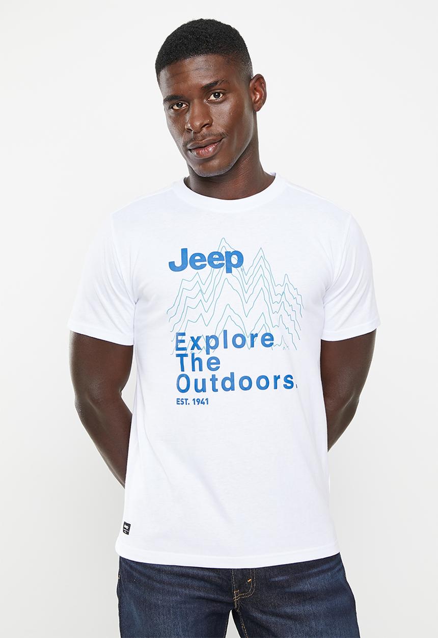 JEEP - Fashion print graphic tee - white