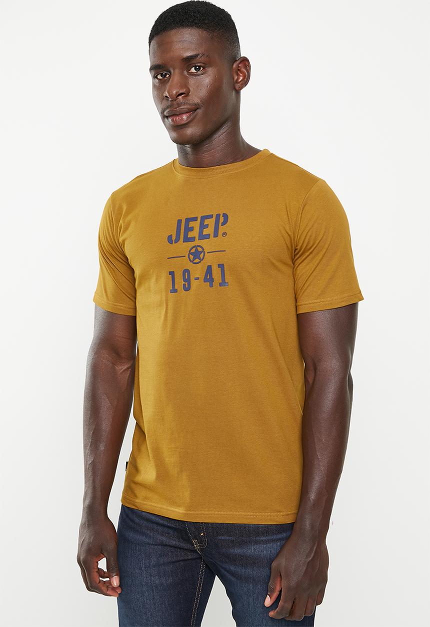 JEEP - Applique & embroidery app tee - dark mustard