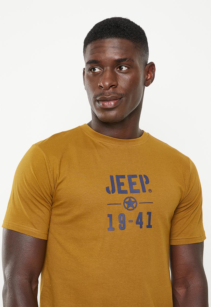 JEEP - Applique & embroidery app tee - dark mustard