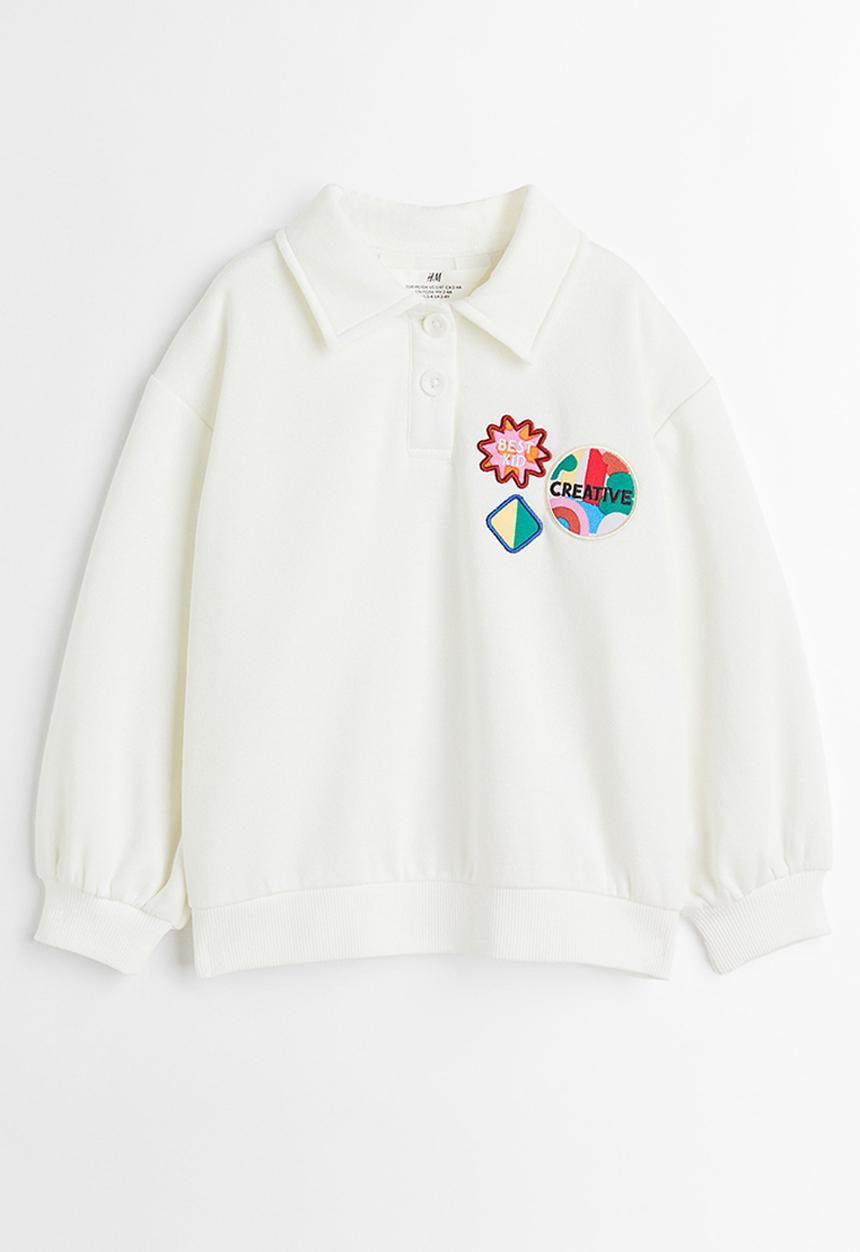 H&M - Oversized sweatshirt - natural white/best kid