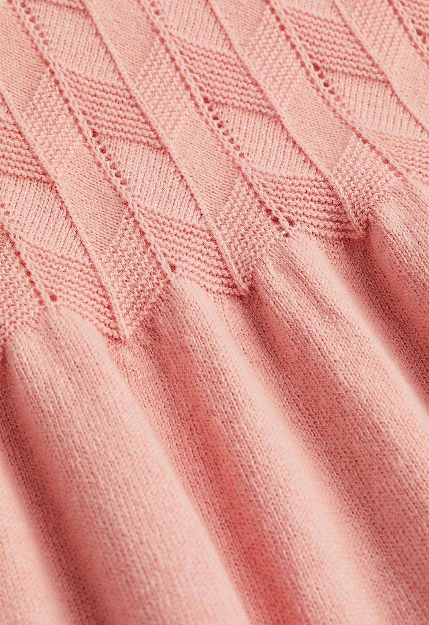 H&M - Textured-knit dress - old rose