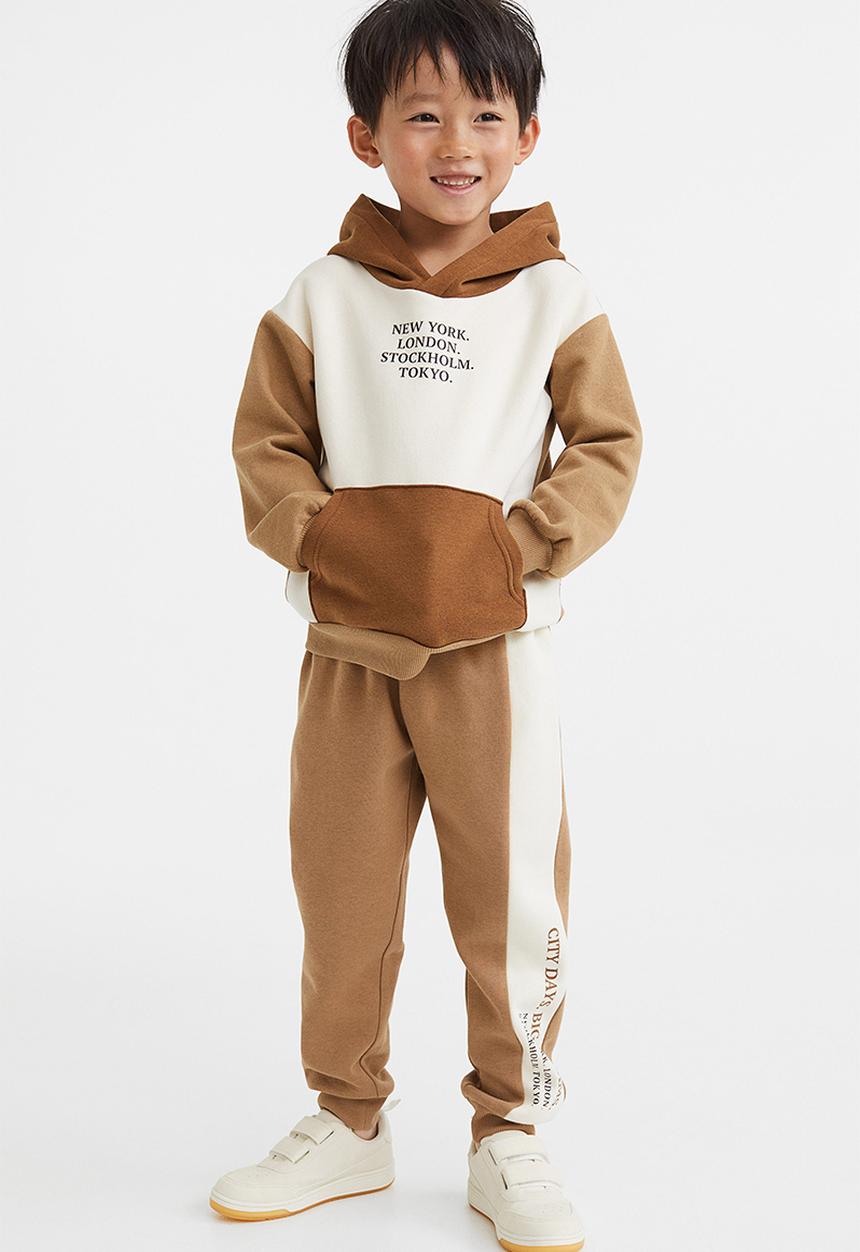 H&M - 2 Pack joggers - black/beige