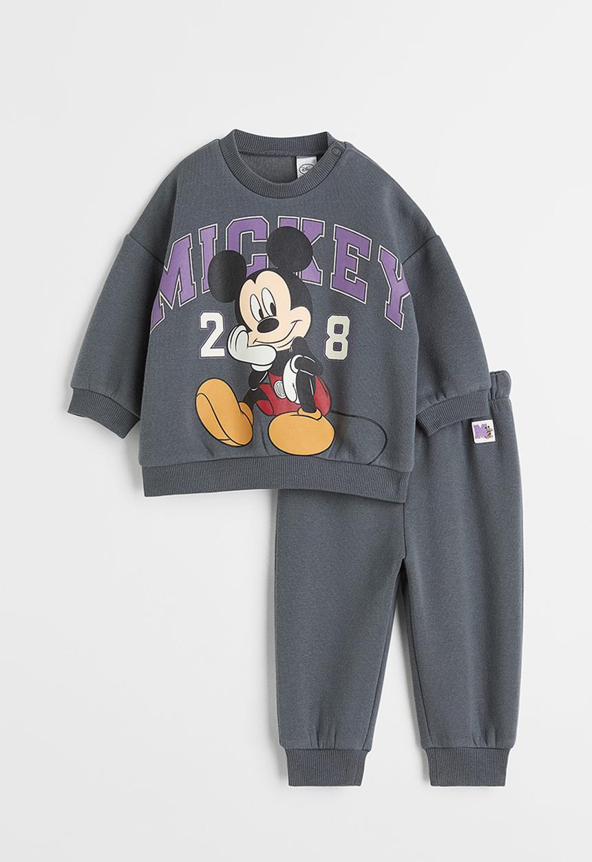 H&M - 2 Piece sweatshirt set - grey/mickey mouse