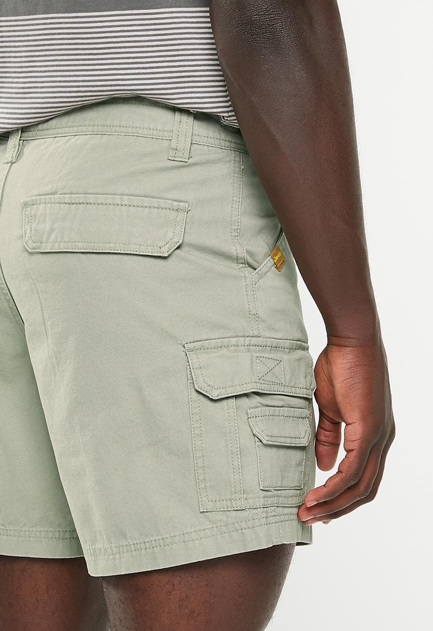 JEEP - Fixed waistband mountain man short - silvered green