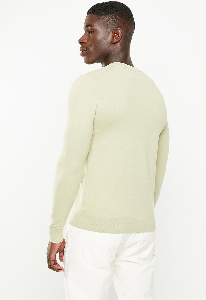 Calvin Klein - Stacked logo crew neck sweater - wheat fields