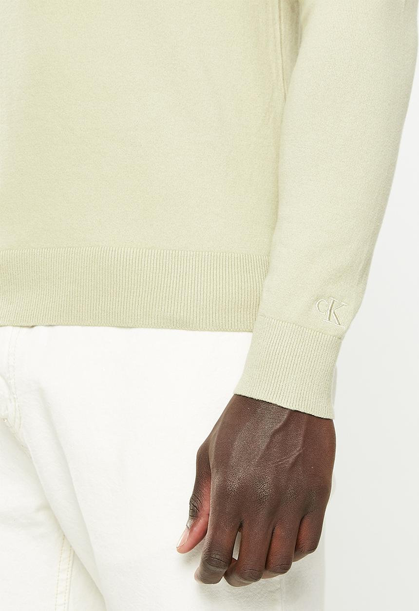 Calvin Klein - Stacked logo crew neck sweater - wheat fields