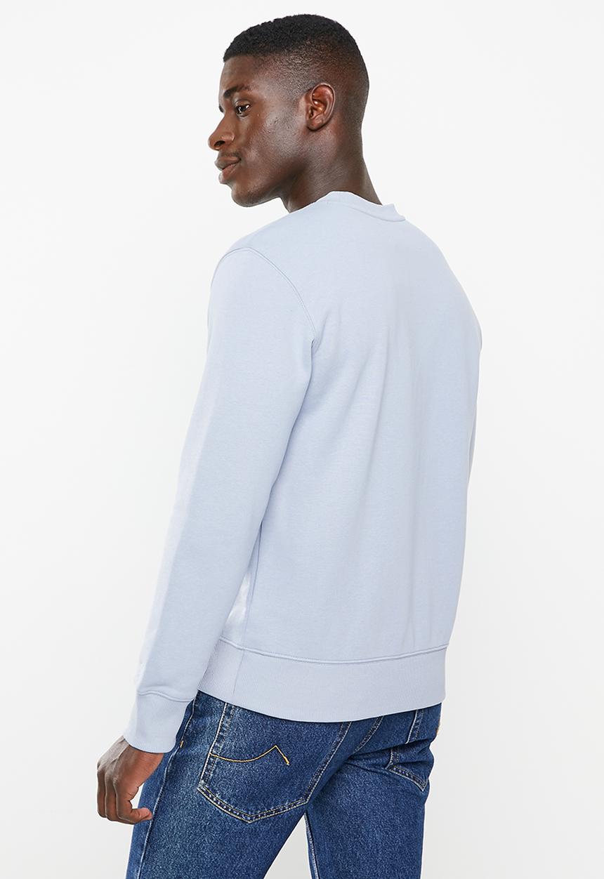 Calvin Klein - Monogram logo crew neck - silver sky
