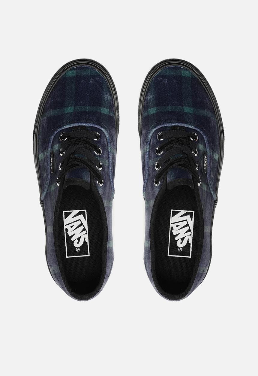 Vans - Authentic stackform -  velvet plaid green/black