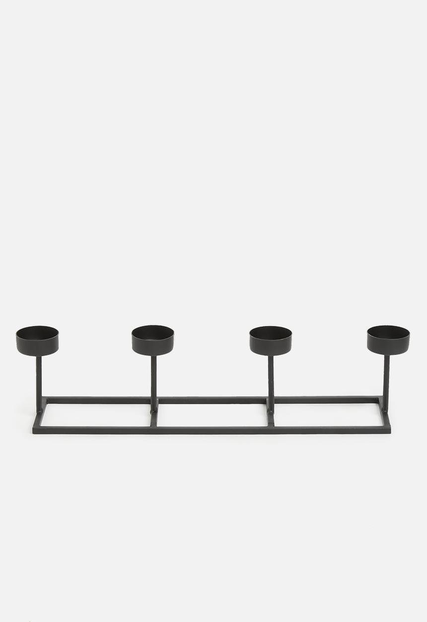 H&S - Tealight candle holder - black