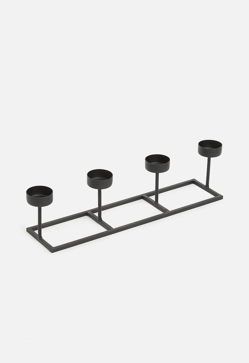 H&S - Tealight candle holder - black