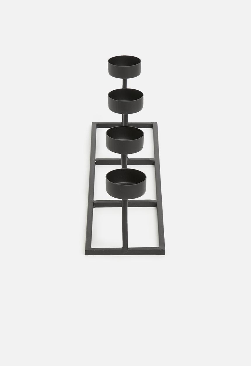 H&S - Tealight candle holder - black
