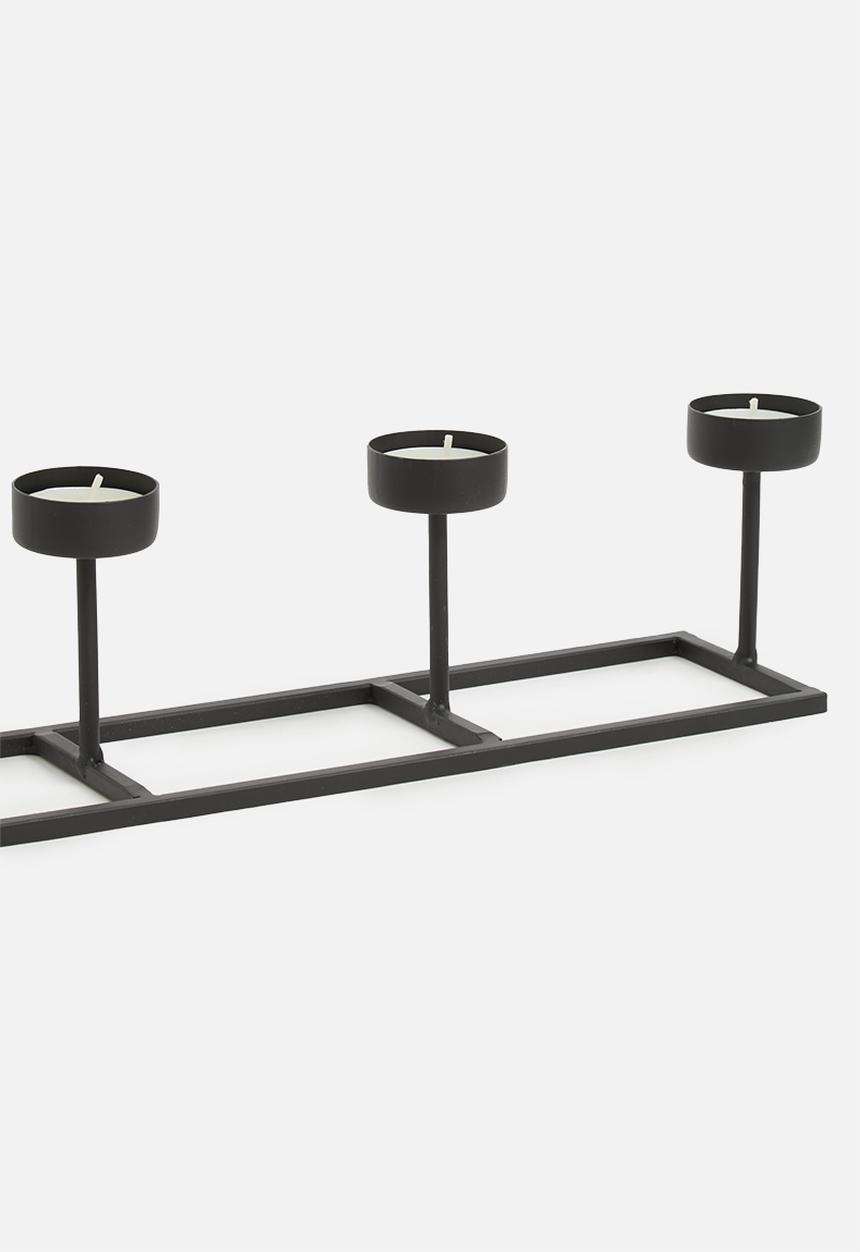 H&S - Tealight candle holder - black