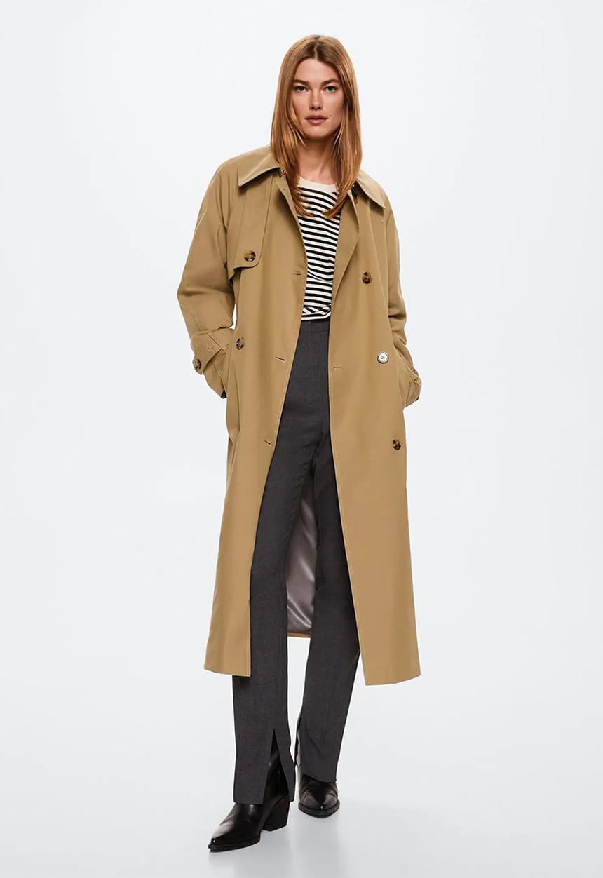 MANGO - Trench coat mustang - light beige