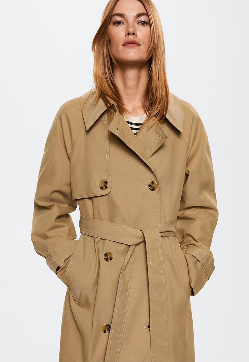 MANGO - Trench coat mustang - light beige