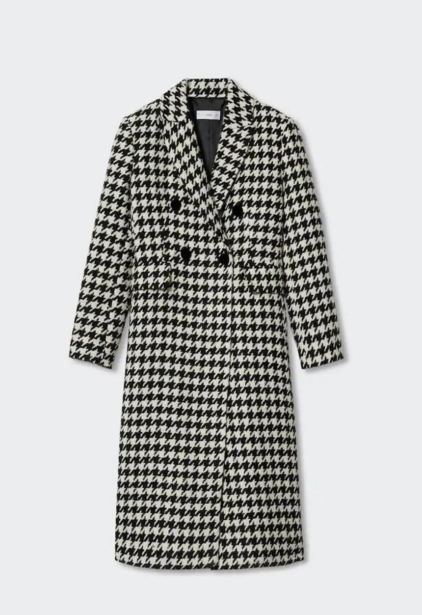 MANGO - Coat bingo - black & white