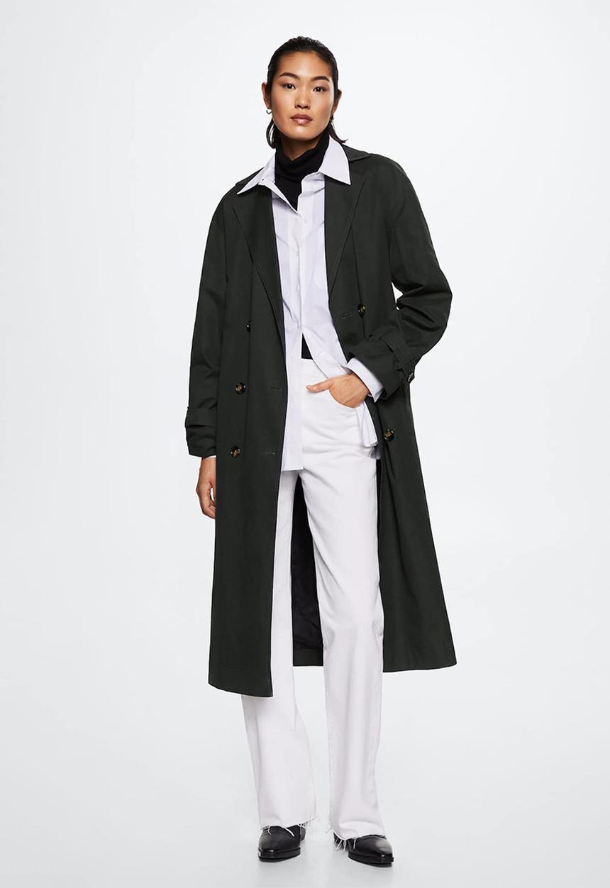 MANGO - Trench coat bambi - black