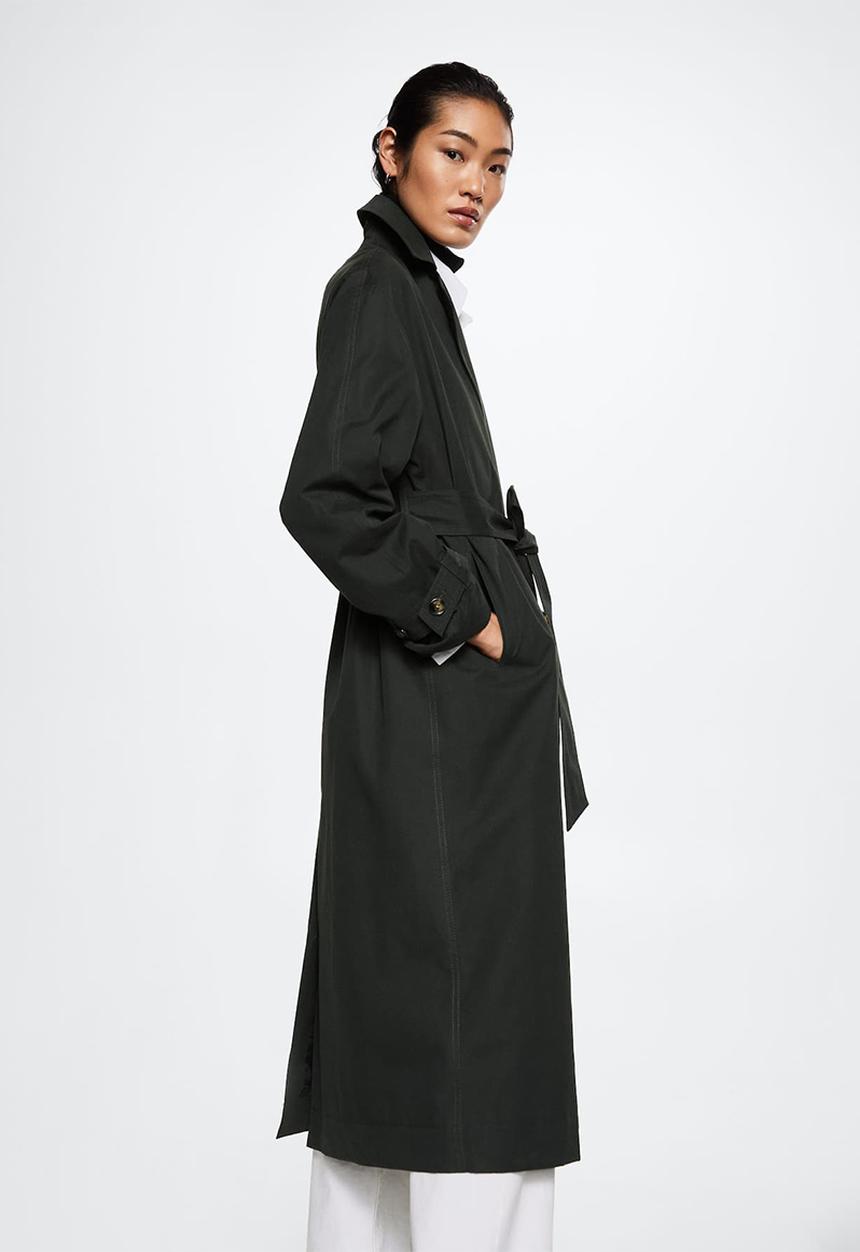 MANGO - Trench coat bambi - black