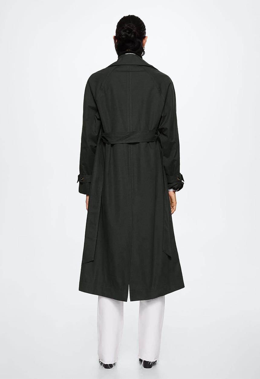 MANGO - Trench coat bambi - black