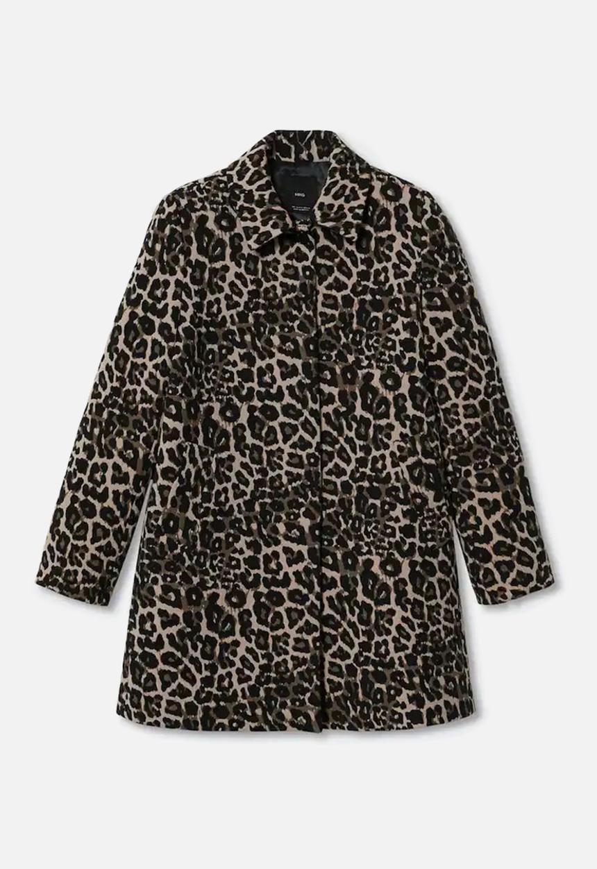 MANGO - Coat bengala - medium brown