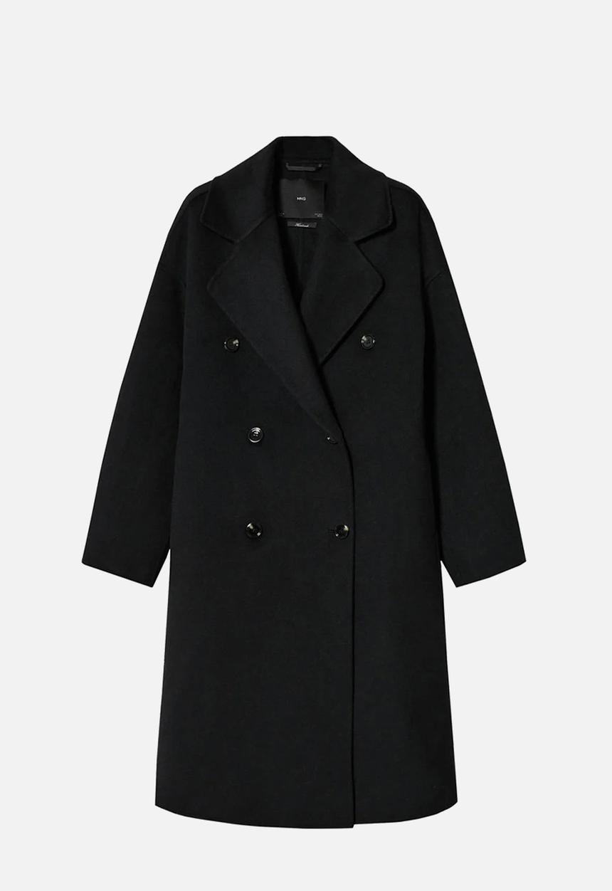 MANGO - Coat picarol - black