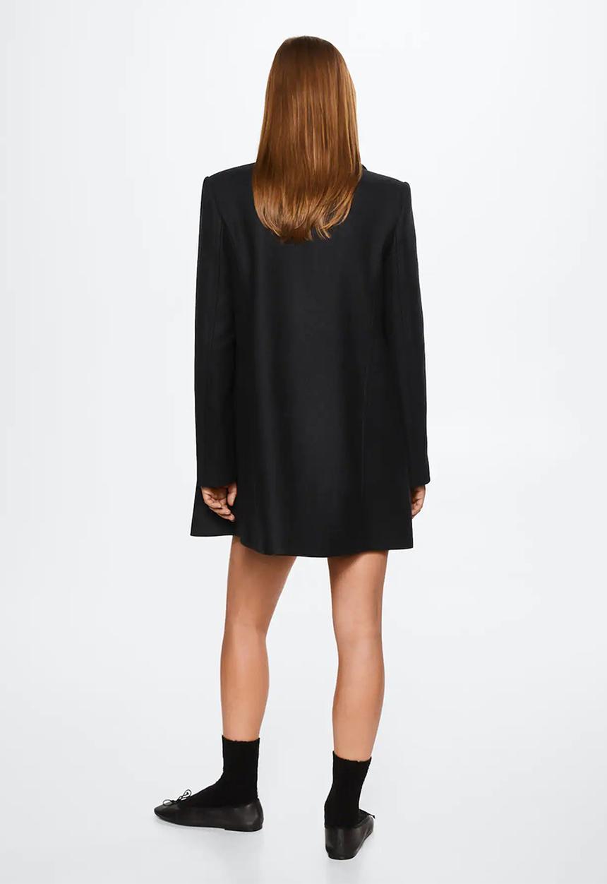 MANGO - Coat pinocho - black