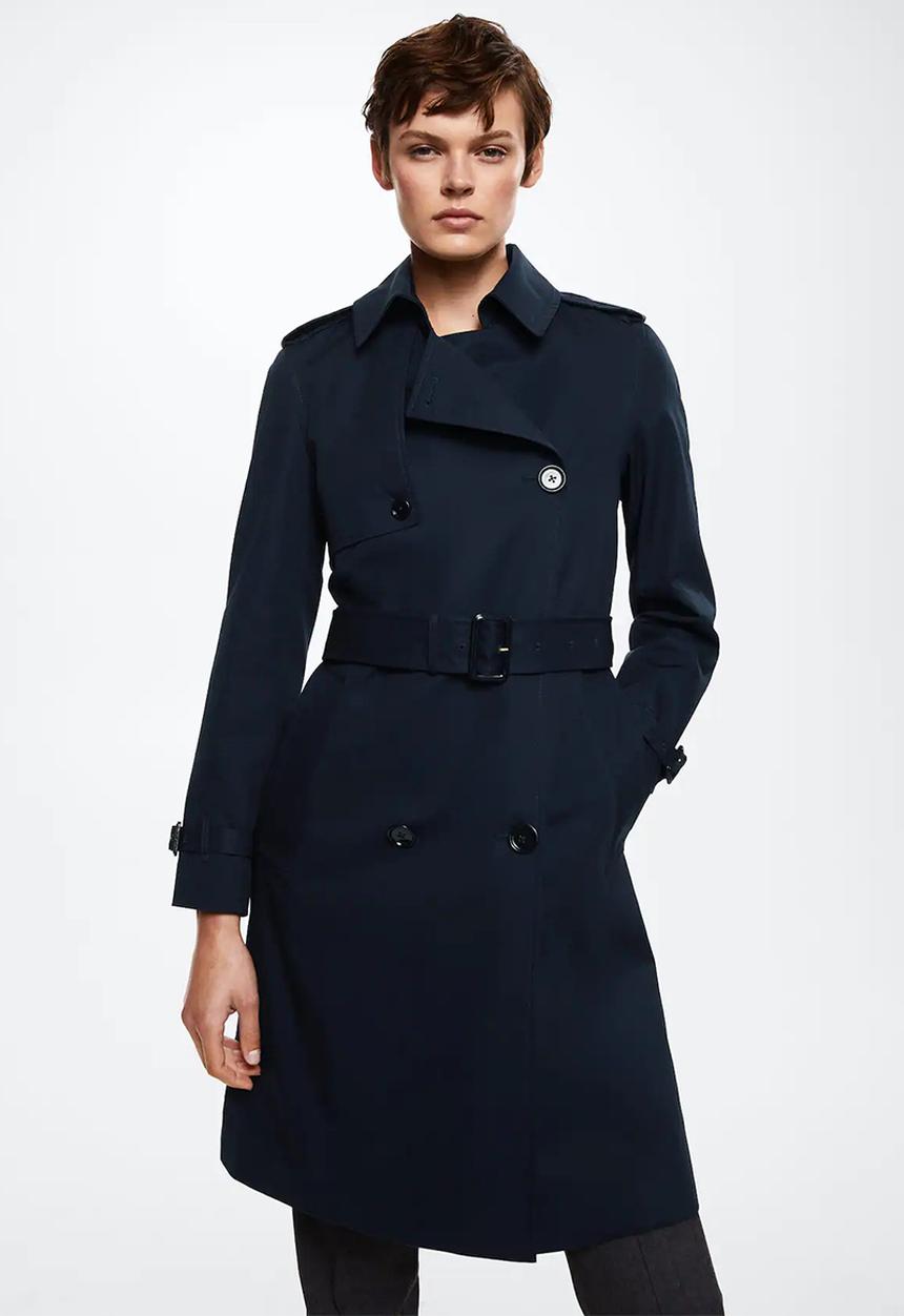 MANGO - Trenchcoat polana - navy