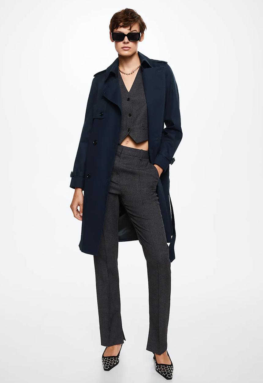 MANGO - Trenchcoat polana - navy