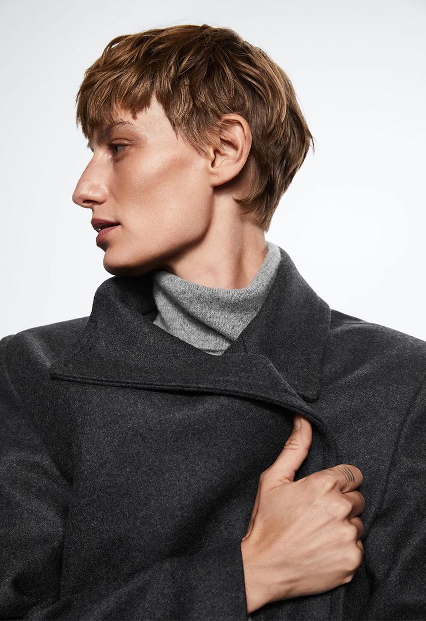 MANGO - Coat nirvana - grey