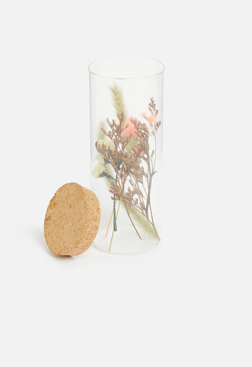 H&S - Dried flower in tube - white & flower 2
