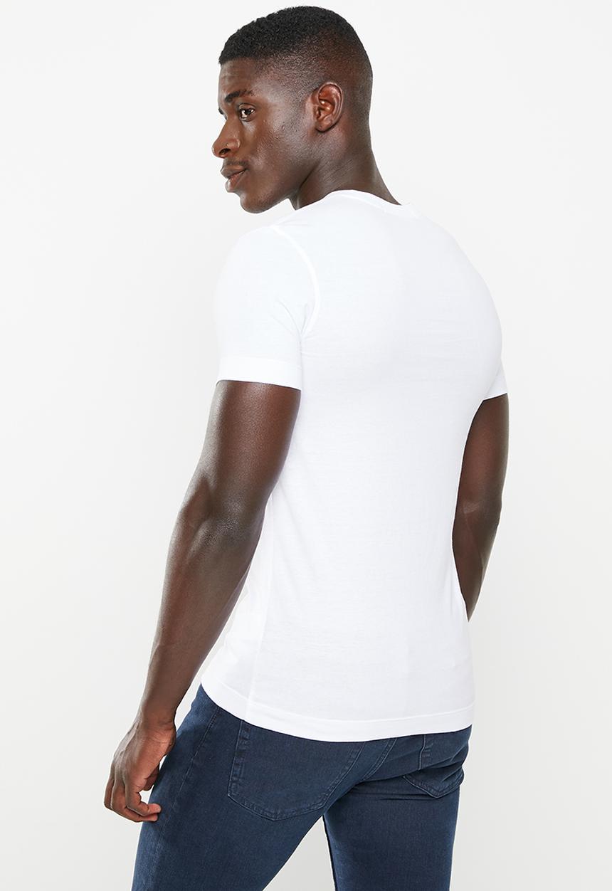 Calvin Klein - Stacked logo tee - bright white