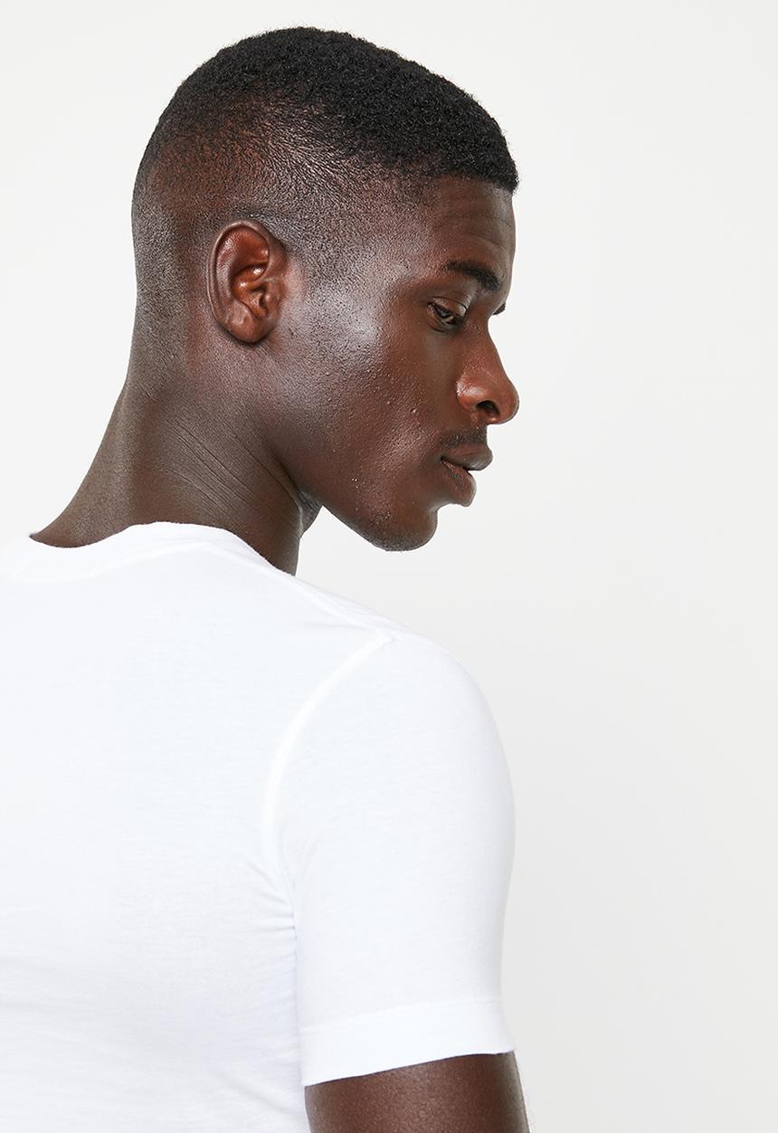 Calvin Klein - Stacked logo tee - bright white
