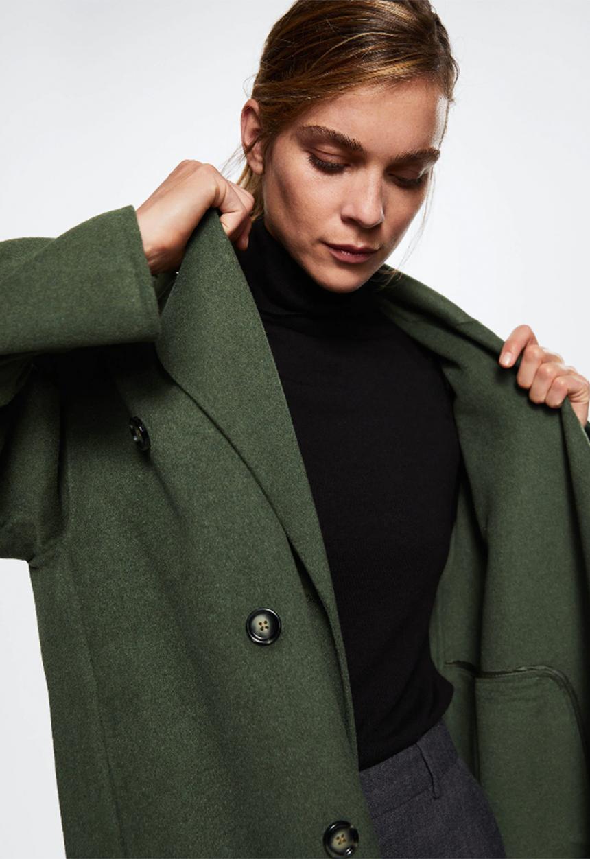 MANGO - Coat picarol - beige/khaki
