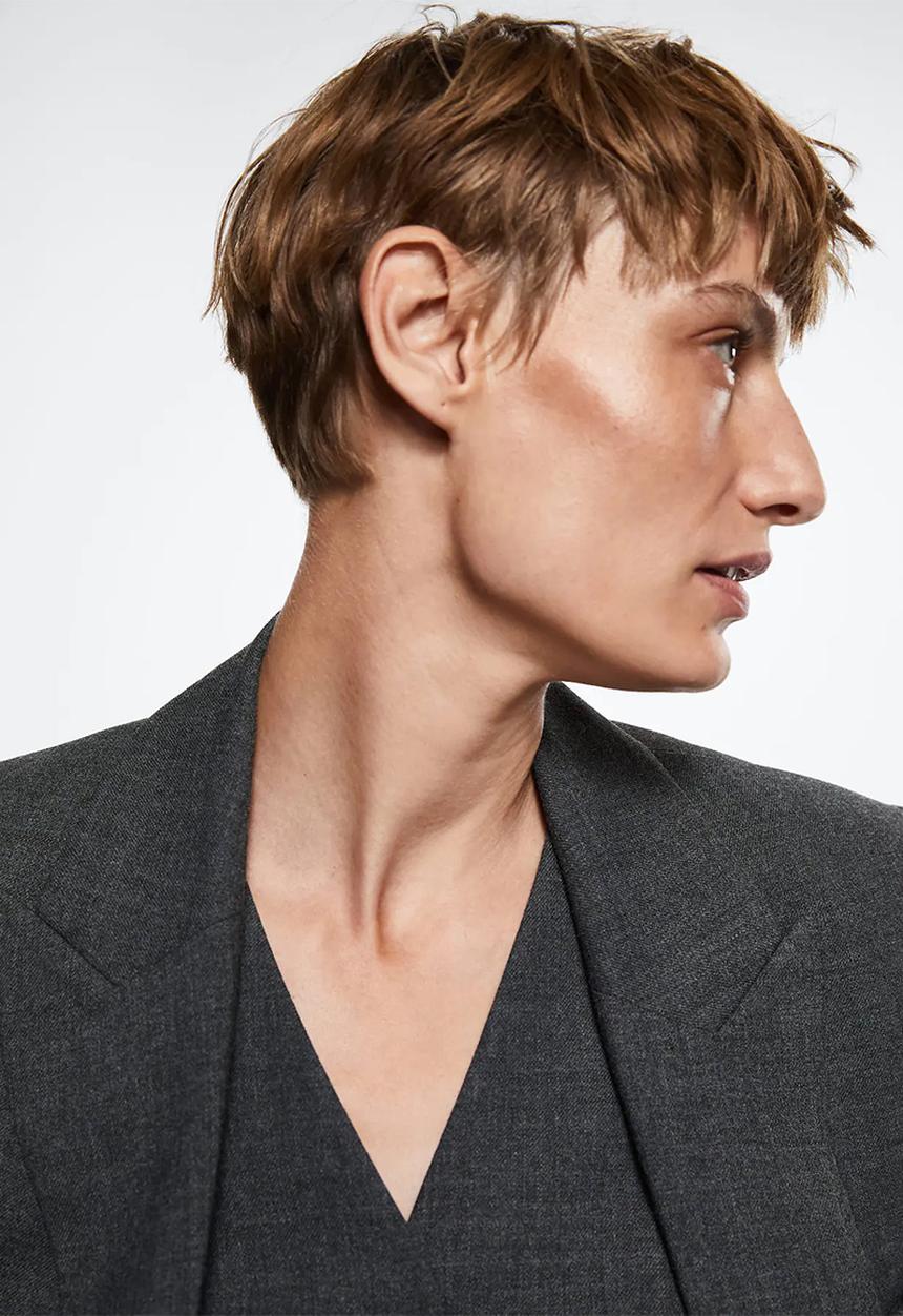 MANGO - Blazer lillian - light pastel grey