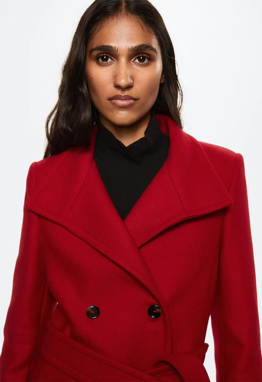MANGO - Coat sirenita - red