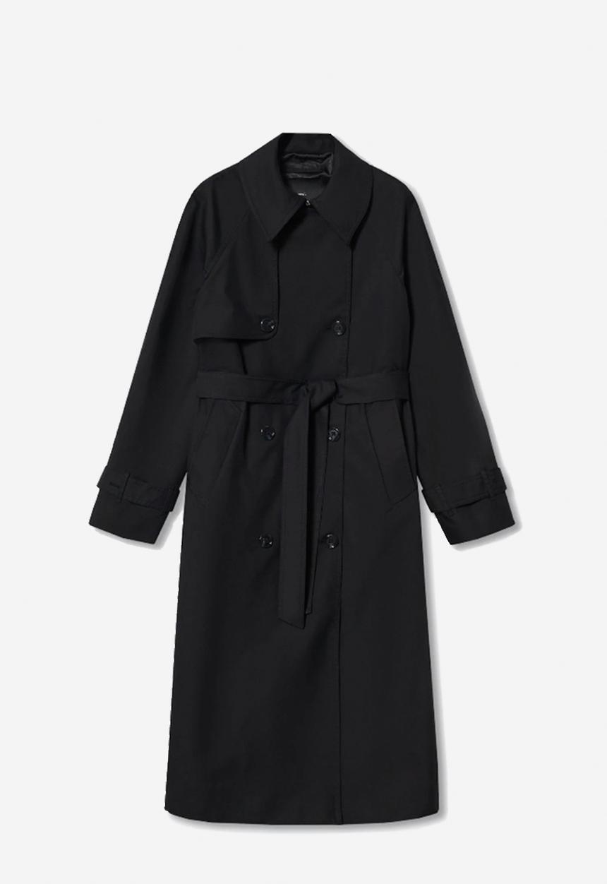 MANGO - Trench coat mustang - black