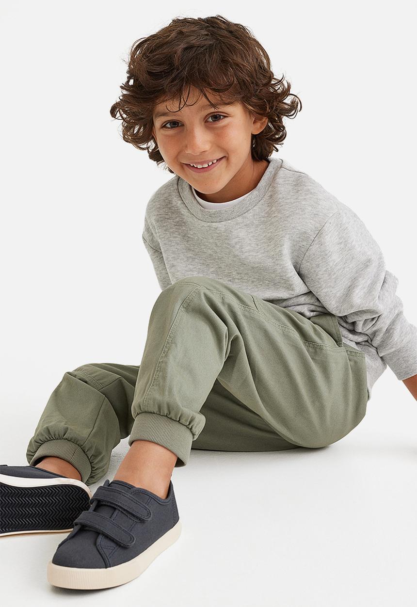 H&M - Adjustable-fit joggers - light khaki green