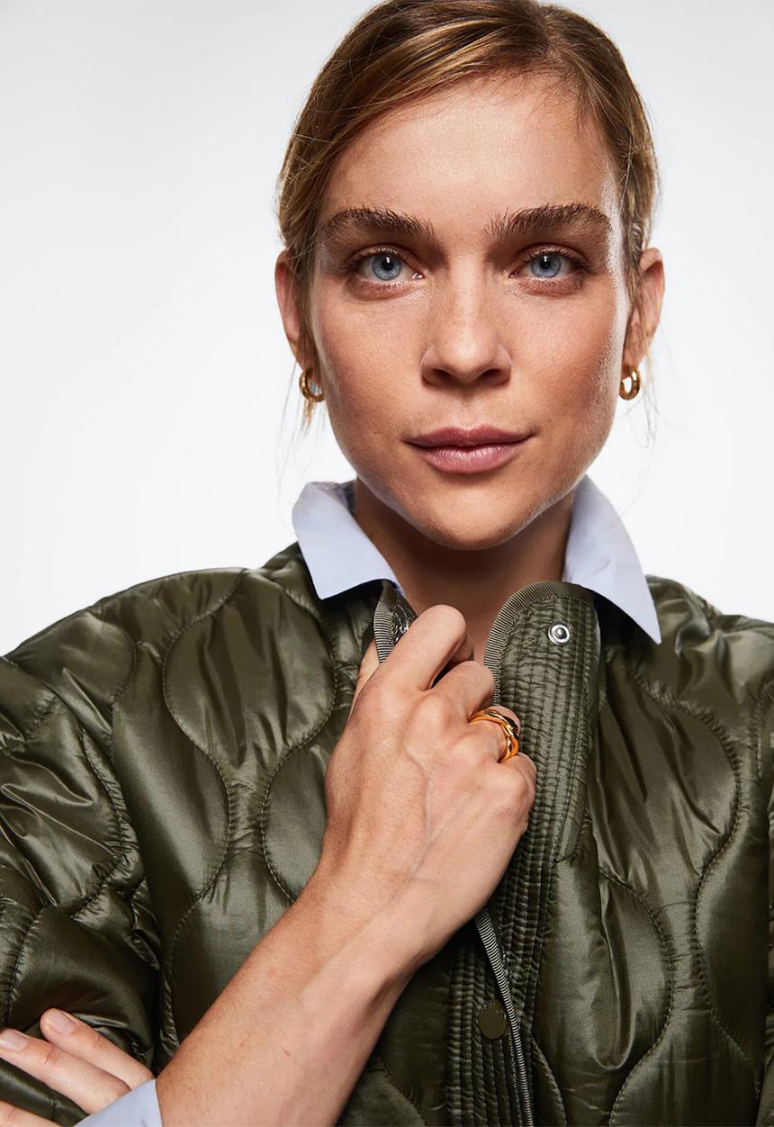 MANGO - Anorak melon - beige/khaki
