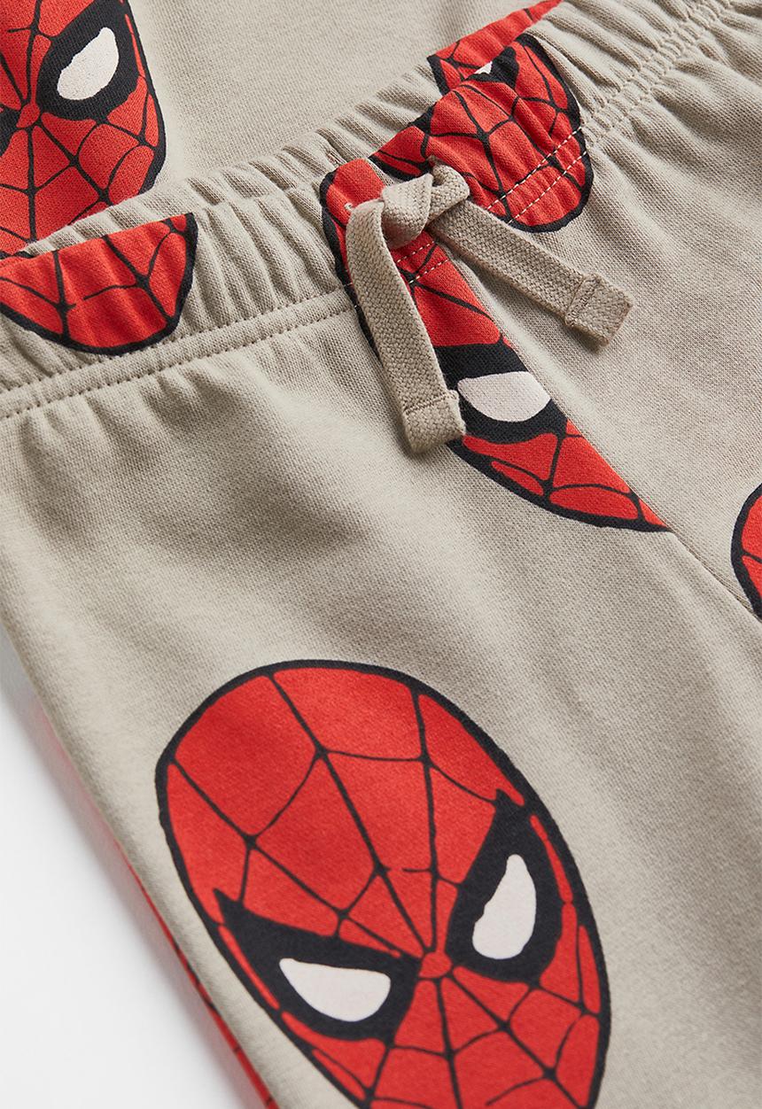 H&M - Printed 2-piece sweatshirt set - beige/spider-man