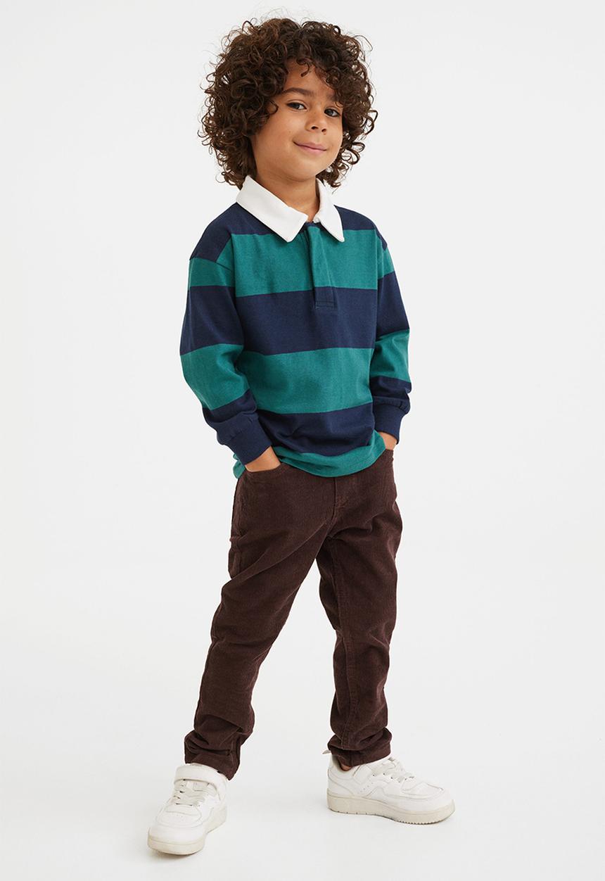 H&M - Slim fit corduroy trousers - dark brown